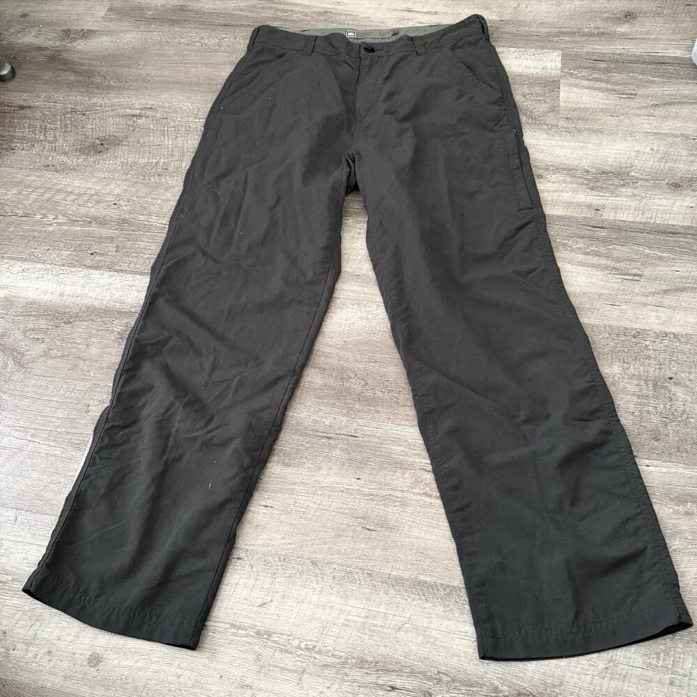 REI Sahara 100% Nylon Hiking Pants Mens 34x30 Charcoal Gray 37249 Zip Pockets